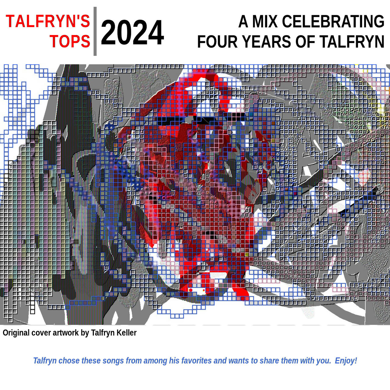 Album cover featuring original abstract artwork by Talfryn Keller